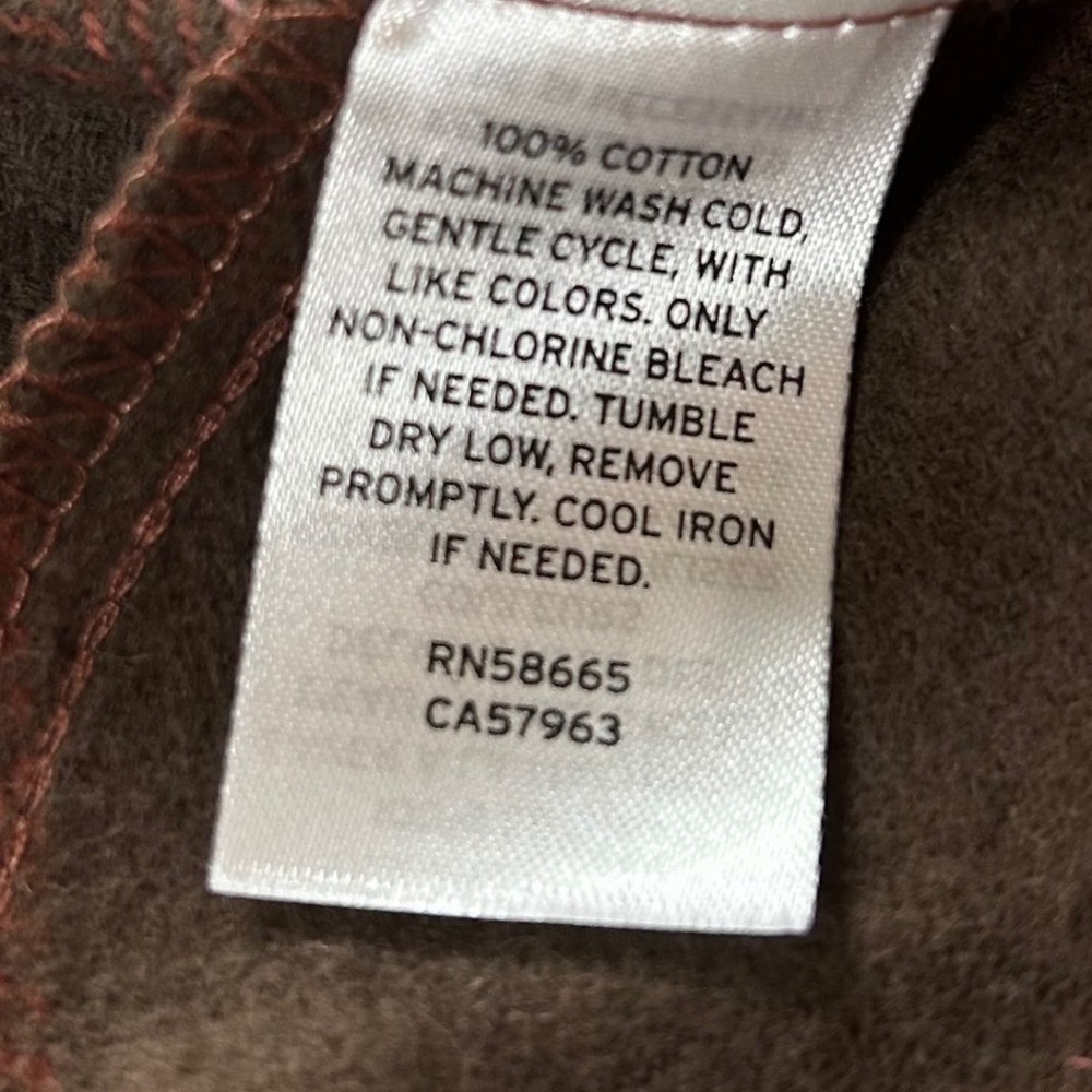 NWOT BP Women's M Brown Burgundy Plaid Flannel Shacket Oversized Cotton Grunge - Picture 7 of 7
